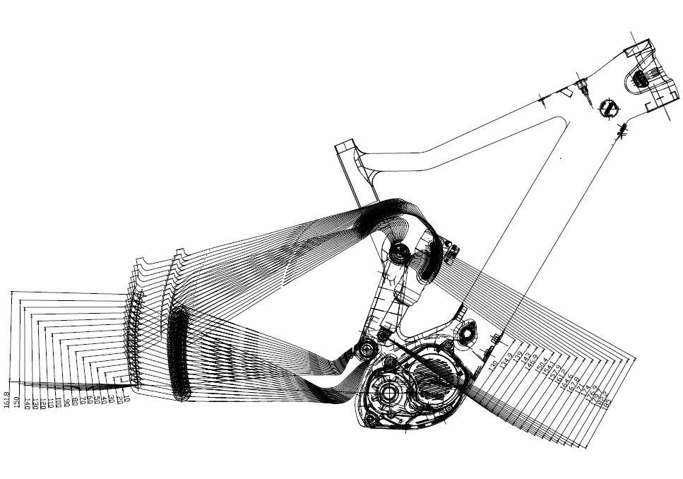 Relación de apalancamiento del cuadro de bicicleta eléctrica LCES801
