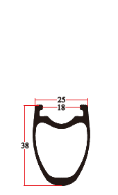 RV25-38C carbon rim drawing