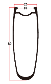 RV25-80C carbon rim drawing