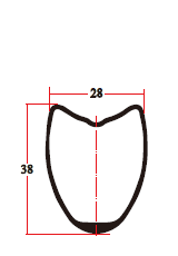 Llanta tubular de freno de disco RD28-38T-SL