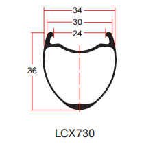 LCX730 gravel rim drawing
