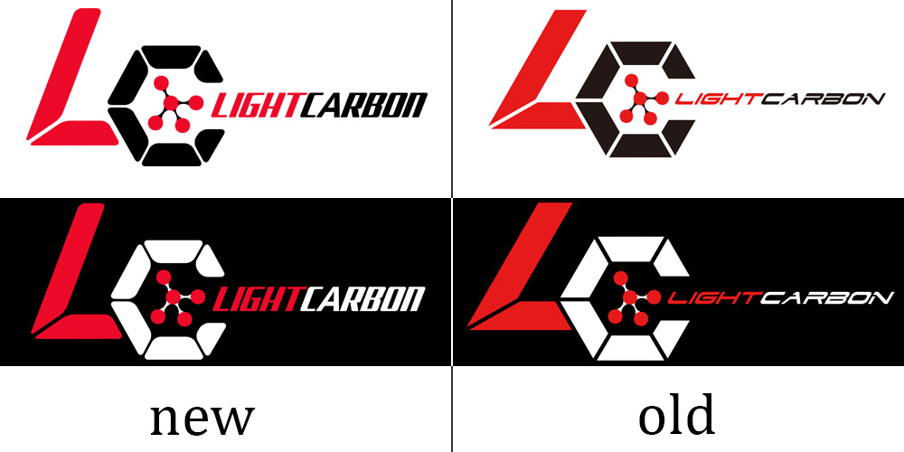 Logotipo de LightCarbon nuevo vs antiguo