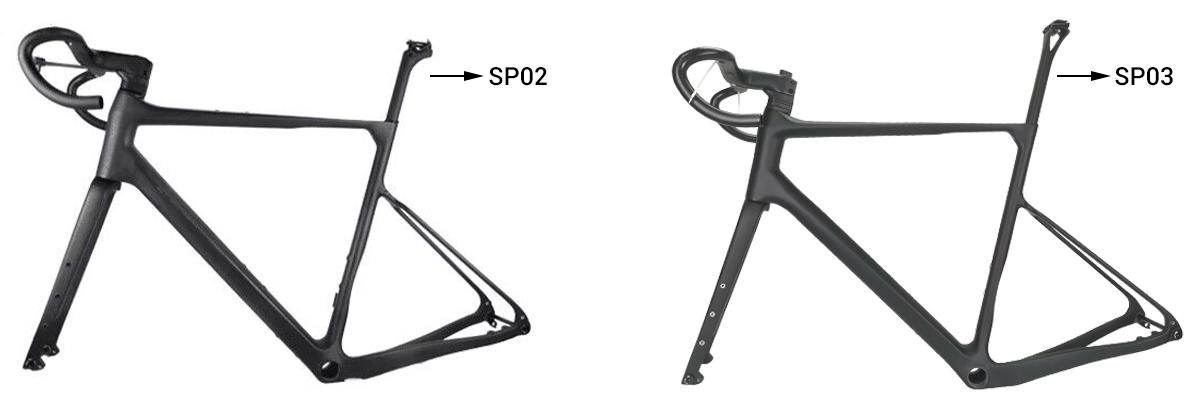 Tija de sillín SP02 y SP03 sobre cuadro de grava