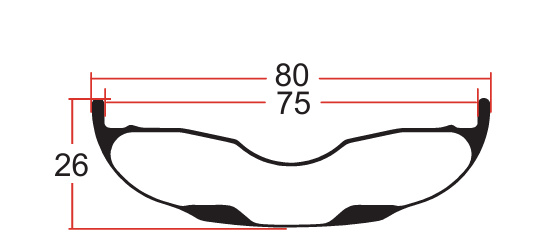 Dibujo de llanta gruesa F26-80